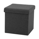 Seville Classics Cushioned Fabric Ottoman Hidden Storage Chest Footrest Chair, Padded Seat for Bedroom, Dorm, Loft, Living Room, Entryway, Hallway, Blue Velvet, 30" Bench