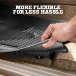 Husky Liners Weatherbeater Floor Mats | Fits 2015-2026 Ford F-150, 2022-2026 Lightning, SuperCrew (Crew Cab) w/Carpet & w/Out Fold Flat Storage | Front & 2nd Row, 3-pc Black - 94041