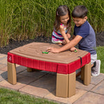 Step2 Naturally Playful Sand Table, Kids Sand Activity Sensory Table, 5 Piece Accessory Kit, Toddler Summer Outdoor Toys, 2+ Years Old