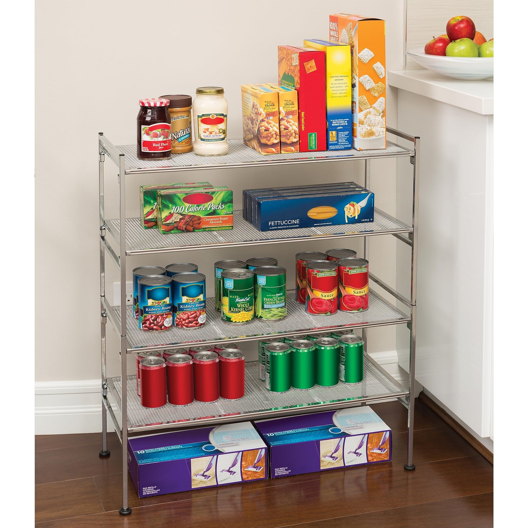 3-Tier Stackable 1" Slat Steel Frame Shoe Rack, 27.25"W x 12.75"D, Espresso | Interlocking modular design maximizes storage while the sturdy steel frame holds up to 12 pairs of shoes (Patented Design)