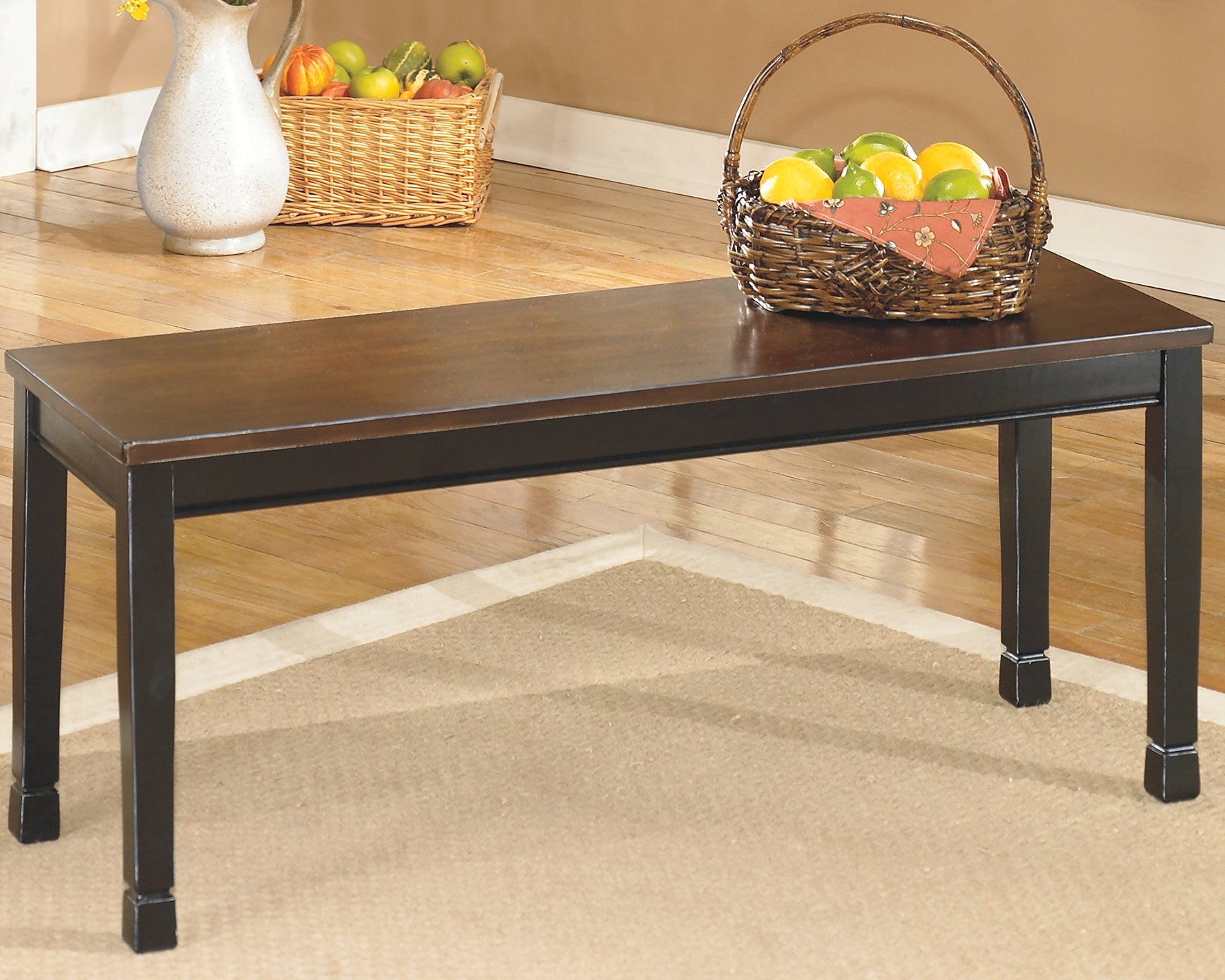 Signature Design by Ashley Whitesburg Cottage Rectangular Dining Bench, Brown & Antique White