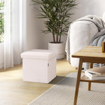 Seville Classics Cushioned Fabric Ottoman Hidden Storage Chest Footrest Chair, Padded Seat for Bedroom, Dorm, Loft, Living Room, Entryway, Hallway, Blue Velvet, 30" Bench