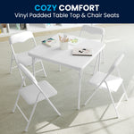Flash Furniture Mindy Kids 5-Piece set Folding Square Table and Chairs Set for Daycare and Classrooms, Children's Activity Table and Chairs Set, Multicolor