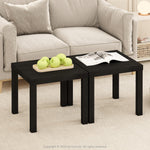 Furinno CLASSIC Coffee Table, Modern Rectangle Coffee Table with 1.8" Triple Thick Tabletop, Side Table, Toolless Assembly, for Living Room, Home Office, Black
