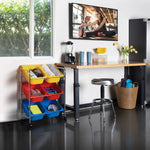 Seville Classics Rolling Utility Organizer Storage Cart , for Home Office, School, Classroom, Scrapbook, Hobby, Craft, 15 Drawer, Black