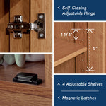 Sauder Select Storage Cabinet, Pantry Cabinet Kitchen Storage with Adjustable Shelves, Utility Room Storage Cabinet, in Reclaimed Pine