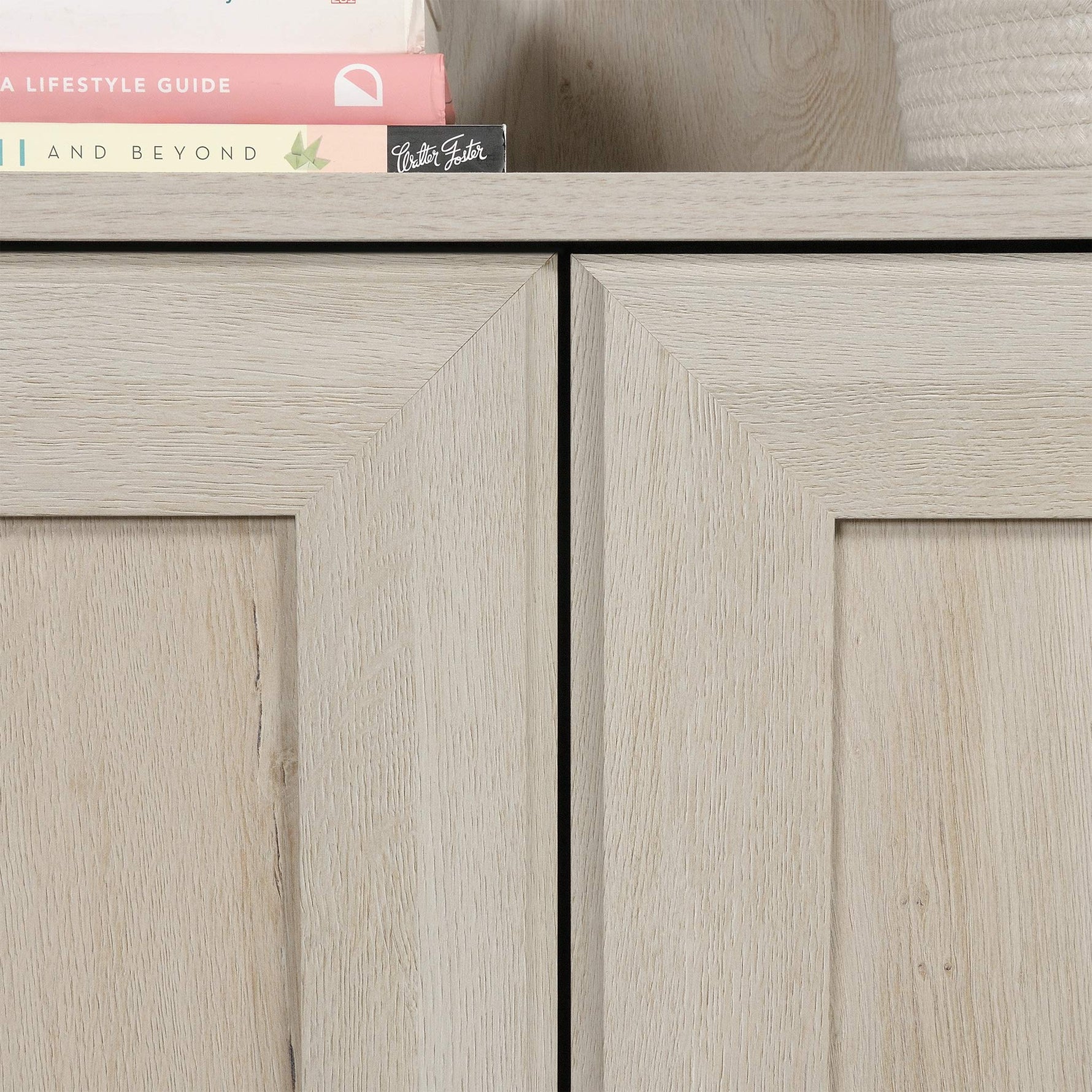 Sauder Miscellaneous Storage 5-Shelf/Book Shelf 2-Door Bookcase, Glacier Oak Finish