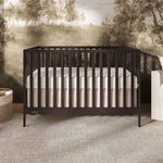 Dream On Me Synergy 5-in-1 Convertible Full-Size Baby Crib with Toddler, Day & Full Bed Conversion in White, GreenGuard Gold & BSA, 3 Mattress Heights, Sustainable Pinewood