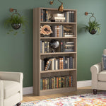 Bush Home Universal Small 2 Shelf Bookcase in Black, Low Storage and Display Bookshelf for Home Office or Living Room Organization