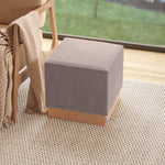 Seville Classics Cushioned Fabric Ottoman Hidden Storage Chest Footrest Chair, Padded Seat for Bedroom, Dorm, Loft, Living Room, Entryway, Hallway, Blue Velvet, 30" Bench