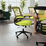 Flash Furniture Kelista Mid-Back Swivel Office Chair with Adjustable Seat Height, Ergonomic Mesh Desk Chair with Flip-Up Armrests, Black