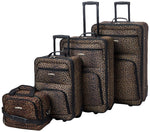 Rockland Fashion Softside 2 Piece Luggage Set, Expandable, (14" Tote/19" Upright), Purple