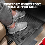 Husky Liners Weatherbeater Floor Mats | Fits 2015-2026 Ford F-150, 2022-2026 Lightning, SuperCrew (Crew Cab) w/Carpet & w/Out Fold Flat Storage | Front & 2nd Row, 3-pc Black - 94041