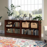 Bush Home Universal Small 2 Shelf Bookcase in Black, Low Storage and Display Bookshelf for Home Office or Living Room Organization