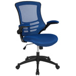 Flash Furniture Kelista Mid-Back Swivel Office Chair with Adjustable Seat Height, Ergonomic Mesh Desk Chair with Flip-Up Armrests, Black