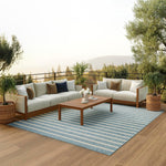 Nourison Home Positano Navy Ivory 8' x 10' Area Rug - Easy Clean, Non Shedding, Bed Room, Living Room, Dining Room, Kitchen (8' x 10')