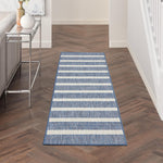 Nourison Home Positano Navy Ivory 8' x 10' Area Rug - Easy Clean, Non Shedding, Bed Room, Living Room, Dining Room, Kitchen (8' x 10')