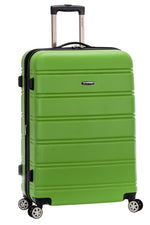 Rockland Melbourne Hardside Expandable Spinner Wheel Luggage, Checked Large 28", Black