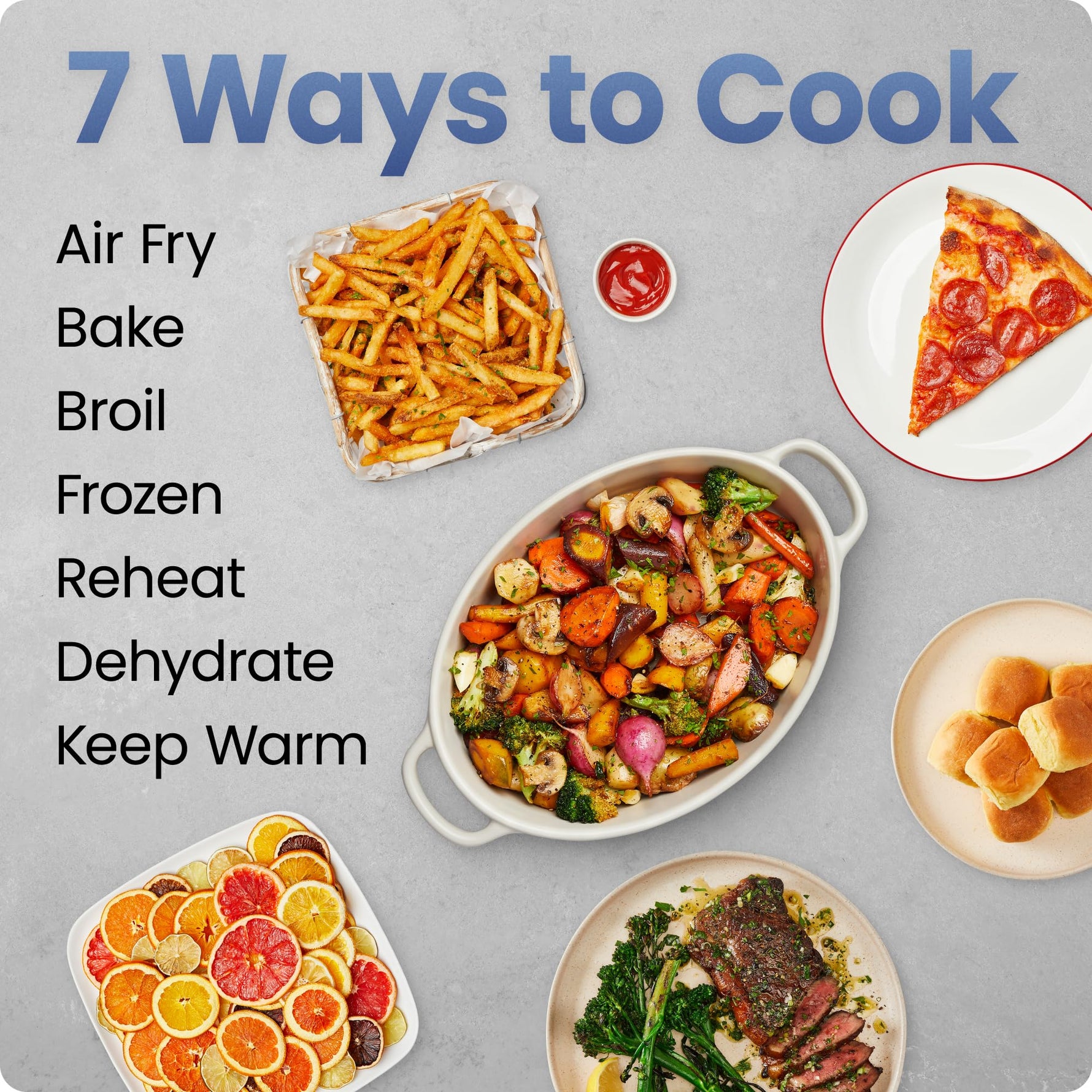 Chefman Air Fryer 9 Qt | TurboFry 7-in-1 High-Powered 450°F Cooking for Crispier and Even Results | XL Basket with Viewing Window | Air Fry, Bake, Broil, Reheat, Dehydrate, Defrost, Keep Warm