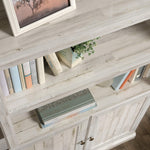Sauder Miscellaneous Storage 5-Shelf/Book Shelf 2-Door Bookcase, Glacier Oak Finish