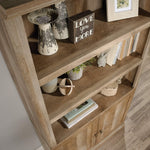Sauder Miscellaneous Storage 5-Shelf/Book Shelf 2-Door Bookcase, Glacier Oak Finish