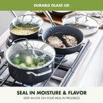 GreenPan 17 Piece Nonstick Swift Cookware Set, Ceramic PFAS-Free Pots & Pans with Lids, Dishwasher & Oven/Broiler Safe to 600F, Kitchen Cooking Set, Sauce, Saute, Stock, Griddle, Frying Pans, Gray
