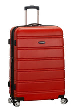 Rockland Melbourne Hardside Expandable Spinner Wheel Luggage, Checked Large 28", Black