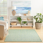 Nourison Home Positano Navy Ivory 8' x 10' Area Rug - Easy Clean, Non Shedding, Bed Room, Living Room, Dining Room, Kitchen (8' x 10')
