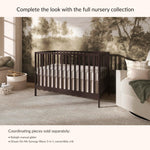 Dream On Me Synergy 5-in-1 Convertible Full-Size Baby Crib with Toddler, Day & Full Bed Conversion in White, GreenGuard Gold & BSA, 3 Mattress Heights, Sustainable Pinewood