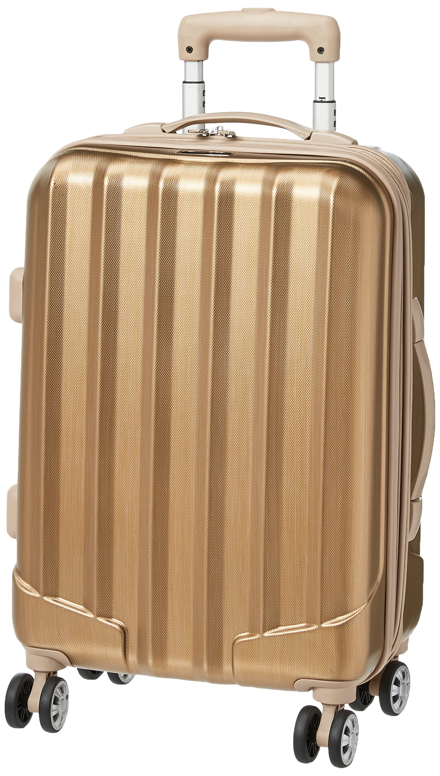 Rockland Melbourne Hardside Expandable Spinner Wheel Luggage, Checked Large 28", Black