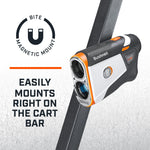 Bushnell Golf Tour V6 Shift Laser Rangefinder with Slope Compensation, 1300-Yard Range, Flag Lock Vibration, Magnetic Cart Mount, 6X Magnification, Waterproof – Tournament Legal
