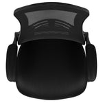 Flash Furniture Kelista Mid-Back Swivel Office Chair with Adjustable Seat Height, Ergonomic Mesh Desk Chair with Flip-Up Armrests, Black