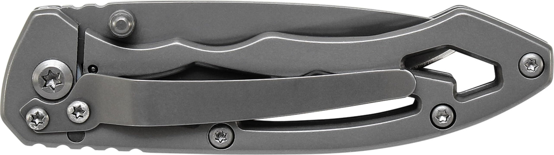 Smith & Wesson CK400 5.4in High Carbon S.S. Folding Knife with a 2.2in Drop Point Blade and Stainless Steel Handle for Outdoor, Tactical, Survival and EDC