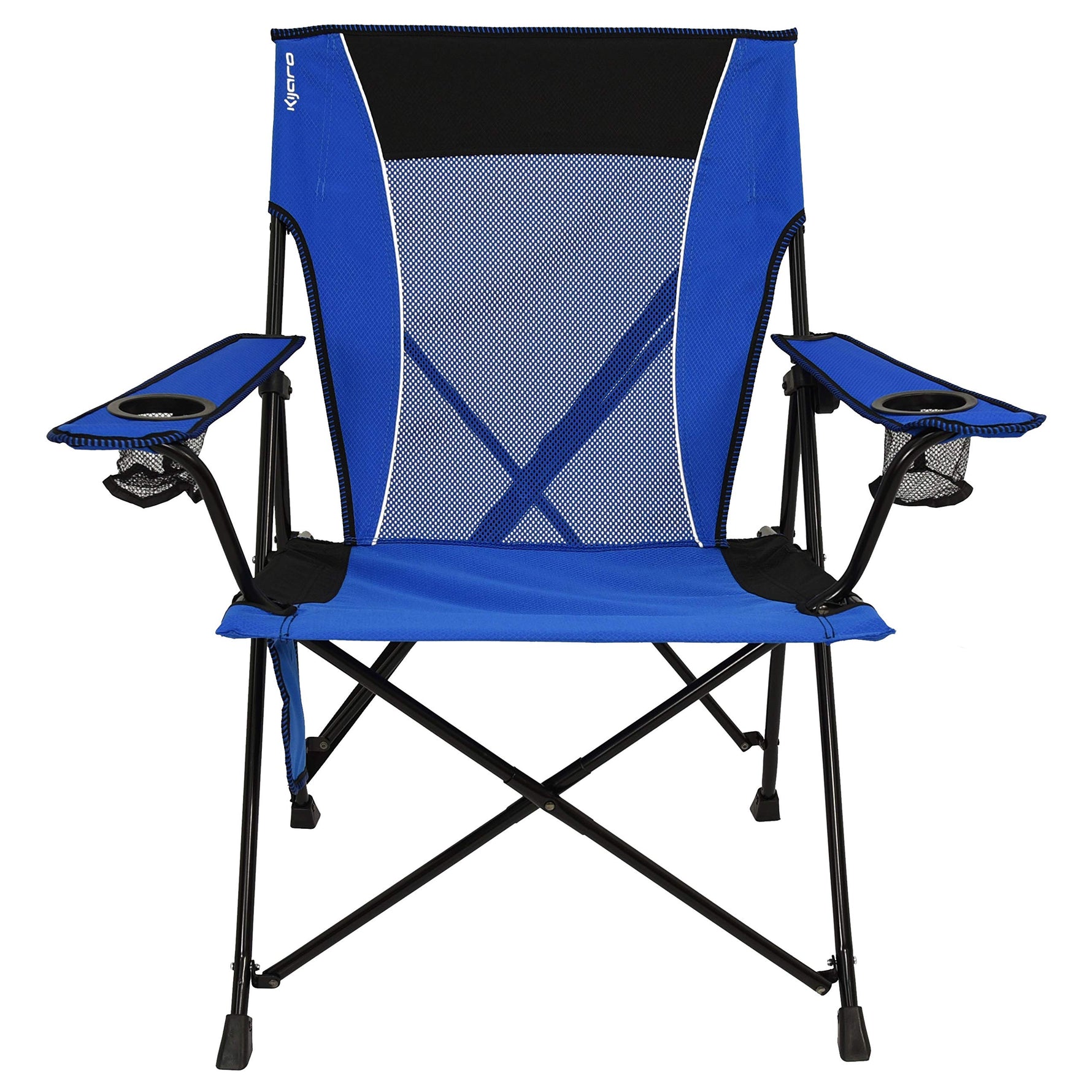 Kijaro Dual Lock Folding Camp Chairs - Versatile for Sports, Outdoors & Lawns - Locks Positions - Maldives Blue