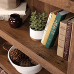 Sauder 5-Shelf Split Bookcase/ Book shelf, Oiled Oak finish