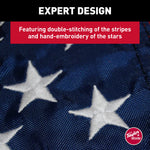 Taylor Made Sewn American Flag for Boats, 16" x 24", Marine-Grade Nylon, Fade Resistant, Brass Grommets, Embroidered Stars and Stripes, Flag only - 2020109195