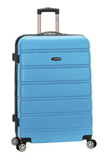 Rockland Melbourne Hardside Expandable Spinner Wheel Luggage, Checked Large 28", Black