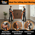 Forearm Forklift Furniture Moving Straps – 2-Person Lifting Strap for Moving Furniture, Appliances, Heavy Duty Carrying for Heavy Objects up to 800 lbs, Orange