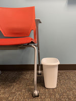 Rubbermaid Vanity Trash Can/Wastebasket 1.5-Gallons/6-Quarts White for Under Counter/Kitchen/Office/Bedroom/Bathroom
