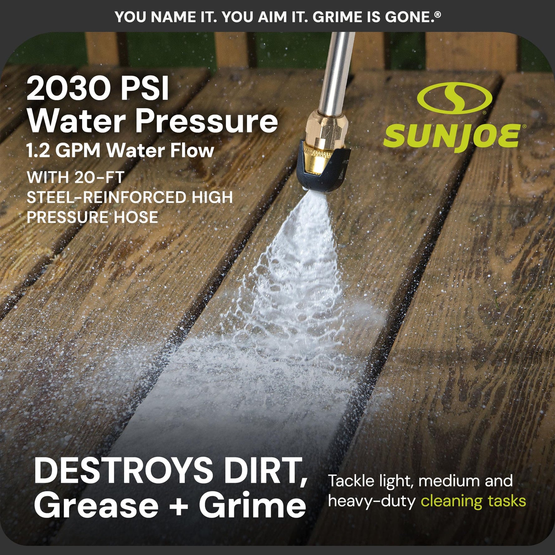 Sun Joe Electric Pressure Power Washer, Heavy-Duty, Cleaning Machine for Patios, Decks, & Sidewalks, Safety First GFCI Power Cord, w/Dual Soap Tanks, SPX3000