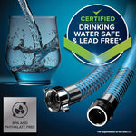 Camco EVOFlex 4-Ft RV Drinking Water Hose - Features Extra Flexible Design w/Stainless Steel Strain Relief Ends - Lead-Free, BPA-Free and Phthalate-Free - 5/8” ID (22590)