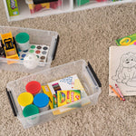 IRIS USA 6-Pack 6 Quart Storage Bins with Lids | Transparent design makes contents easy to find. Ideal for shoes, photos, documents, and small essentials. Nestable design
