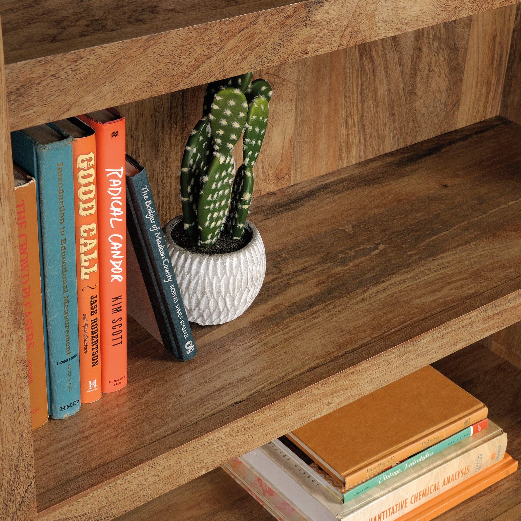 Sauder Miscellaneous Storage 3-Shelf Bookcase/ Book shelf, Oiled Oak finish
