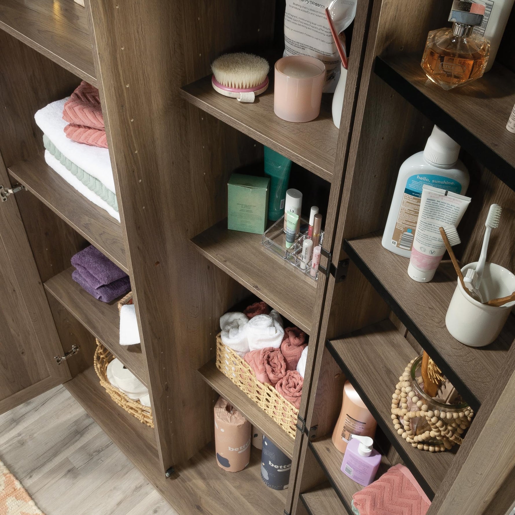 Sauder HomePlus Kitchen Storage Pantry Cabinet with Swing Door Storage and Adjustable Shelves, in Soft White finish