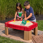 Step2 Naturally Playful Sand Table, Kids Sand Activity Sensory Table, 5 Piece Accessory Kit, Toddler Summer Outdoor Toys, 2+ Years Old
