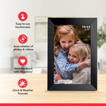 Frameo Electronic Digital Photo Frame 101156-inch Wifi Smart IPS Touch Screen Mobile App Send Pictures
