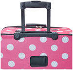 Rockland Vara Softside 3 Piece Upright Luggage Set, Expandable, (20"/28"/22" Rolling Duffel), Pink Leopard