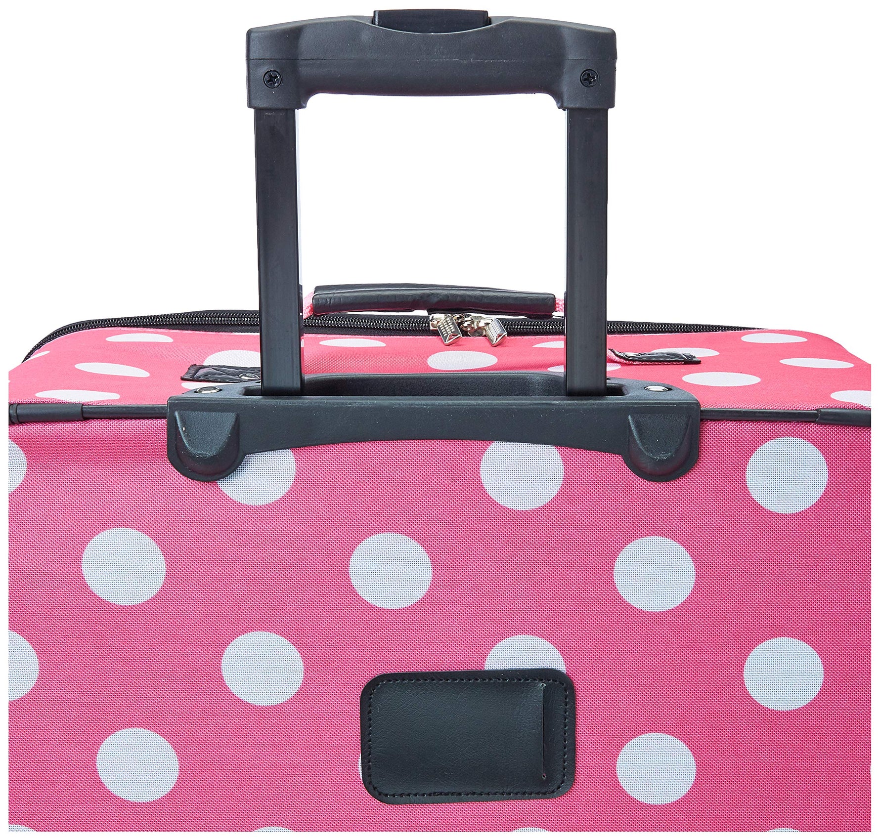 Rockland Vara Softside 3 Piece Upright Luggage Set, Expandable, (20"/28"/22" Rolling Duffel), Pink Leopard
