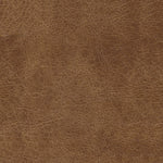 HomePop Faux Leather Square Storage Ottoman with Wood Legs, Brown