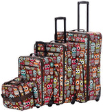 Rockland Fashion Softside 2 Piece Luggage Set, Expandable, (14" Tote/19" Upright), Purple